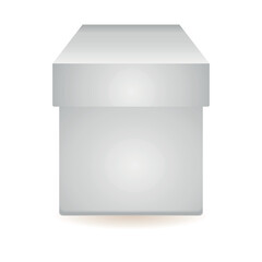 White box for your design. On a white background. Layout. Vector EPS10