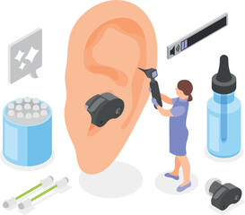 Hearing Hygiene Isometric Concept