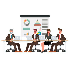 Business people are meeting on the table