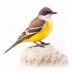 Fototapeta premium Thick-billed kingbird bird isolated on white background.