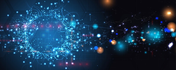 Obraz premium Technology abstract futuristic background for internet business. Big data concept.