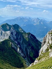 landscape with mountains,ascension sommet tournette