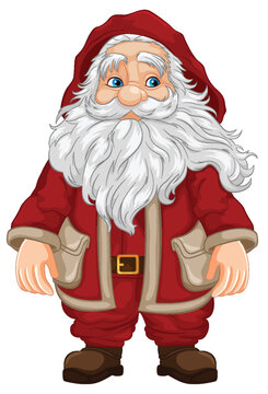 Santa Claus with Surprise Expression Cartoon Character