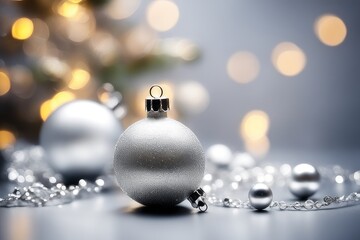 golden christmas balls on snow