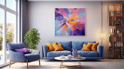 an abstract composition inspired by the elements of nature, perfect for interior design