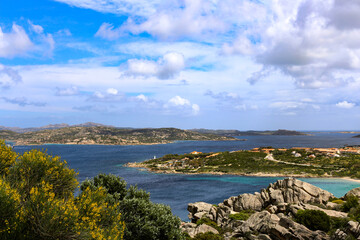Seascape of the coast of Sardinia Italy
