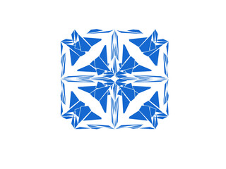 blue christmas star isolated