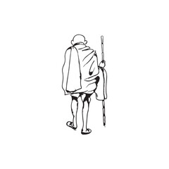 Gandhiji vector illustration