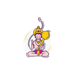 Hanuman vector illustration design1