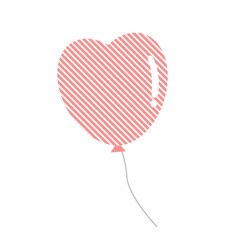 ストライプ模様のハート型の風船