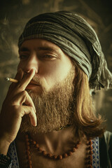 smoking rastafarian guy