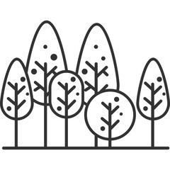 Forest Outline Icon