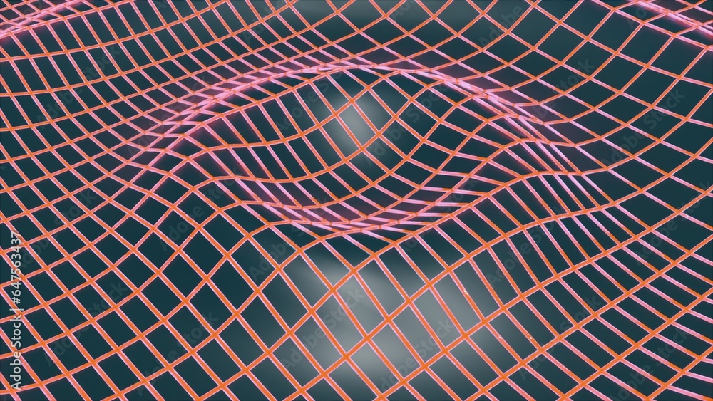 Poster wave background with wireless. computer generated 3d render