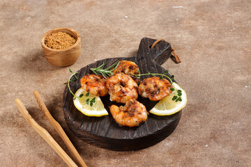 Roast Prawns or Shrimps with Cajun Seasoning.