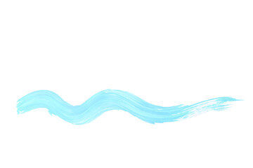 PNG, stroke of blue paint, isolated on white background