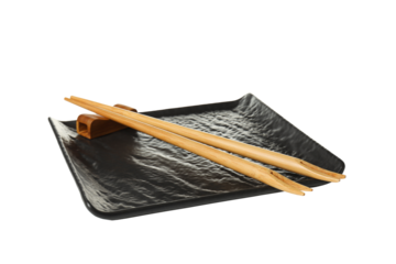 Empty cutlery for Chinese cuisine, isolated on white background