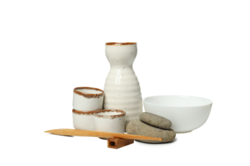 Empty cutlery for Chinese cuisine, isolated on white background