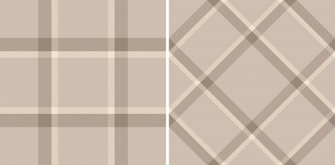 Vector seamless textile of fabric tartan pattern with a check background texture plaid.