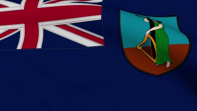 Montserrat Flag Loop Background
