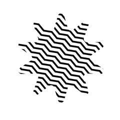 Geometric Memphis Line Wavy
