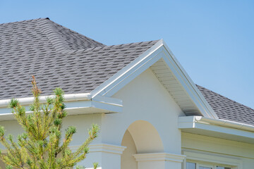 Shingles texture - close up view of asphalt roofing shingles