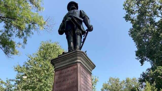 stonewall jackson statue, monument on the state capital grounds in charleston west virginia