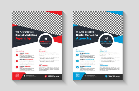 Creative corporate business flyer template, flyer examples for business, marketing flyer template, business poster template free