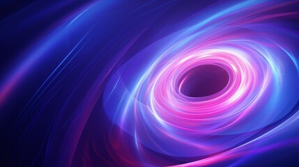 mesmerizing abstract blue purple spectrum translucent glowing vortex shape surrounded with vibrant color lights