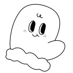 Obraz premium glove outline Merry Christmas and Happy New year trendy retro cartoon doodle style characters and element