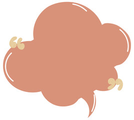 Colorful pastel red color speech bubble balloon with quotation marks icon sticker memo keyword planner text box banner, flat png transparent element design