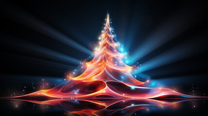 Christmas tree lights, Abstract Colorful New Year Wallpapaer Background