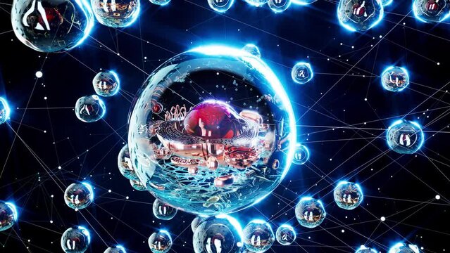4K abstract animation of the biological cell.