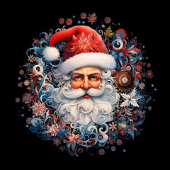 Christmas design with Santa Clouse - 647572024