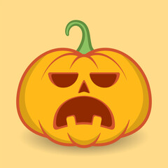 Vector illustration pumpkin face