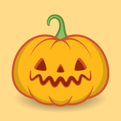 Vector illustration pumpkin face