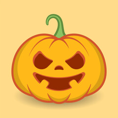 Vector illustration pumpkin face