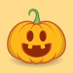 Vector illustration pumpkin face