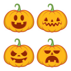 Vector illustration pumpkin face