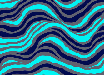 Trendy dynamic simple wavy lines background. Abstract doodle modern aesthetic contemporary pattern.