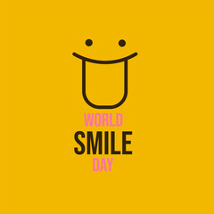 vector graphic of smile day good for national world smile day celebration. flat design. flyer design.flat illustration.