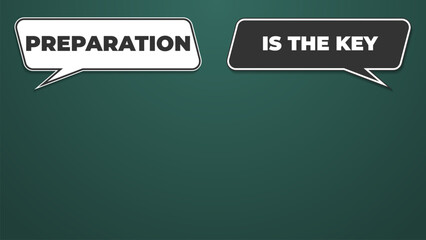 BE PREPARED and PREPARATION IS THE KEY plan, prepare, perform