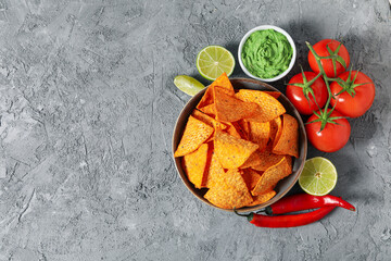 Concept of junk food and snacks - corn chips