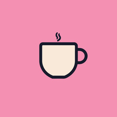 drink cup of milk, coffe or tea icon