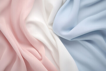 minimalist backgrounds canvases of  fabric  made of thin silk, satin, chiffon and soft knitted fabrics with neutral 