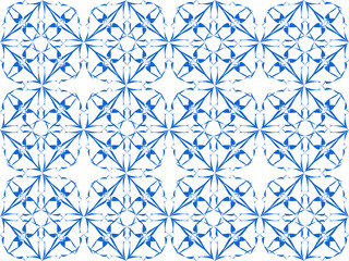Fototapeta premium seamless pattern with blue flowers