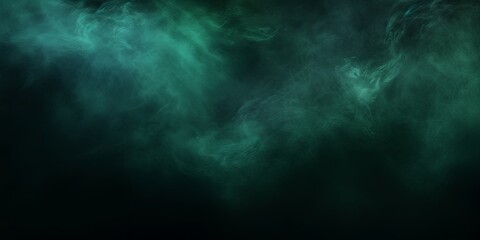 Fototapeta na wymiar horror green blue clouds, dark grunge smoke texture, black haunted background, thriller mystery poster, Generative AI