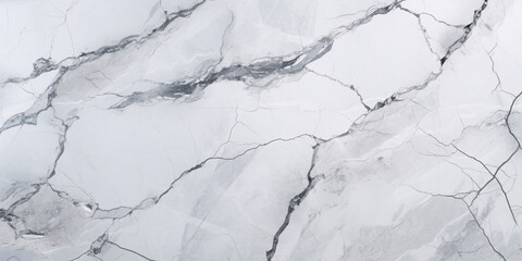 White marble with grey veining, top view of grey and white marble texture for background
