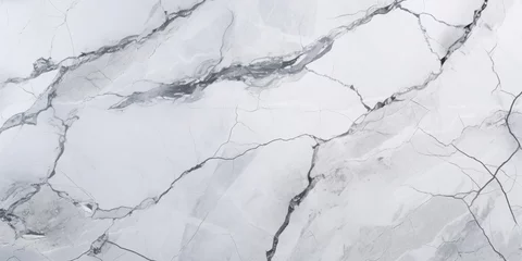 Fototapeten White marble with grey veining, top view of grey and white marble texture for background © 1by1step