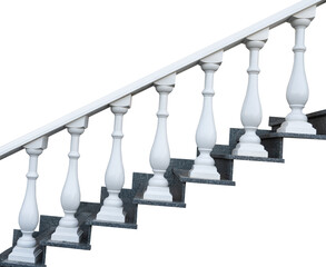white railing isolated