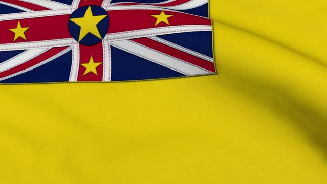 Niue Flag Loop Background